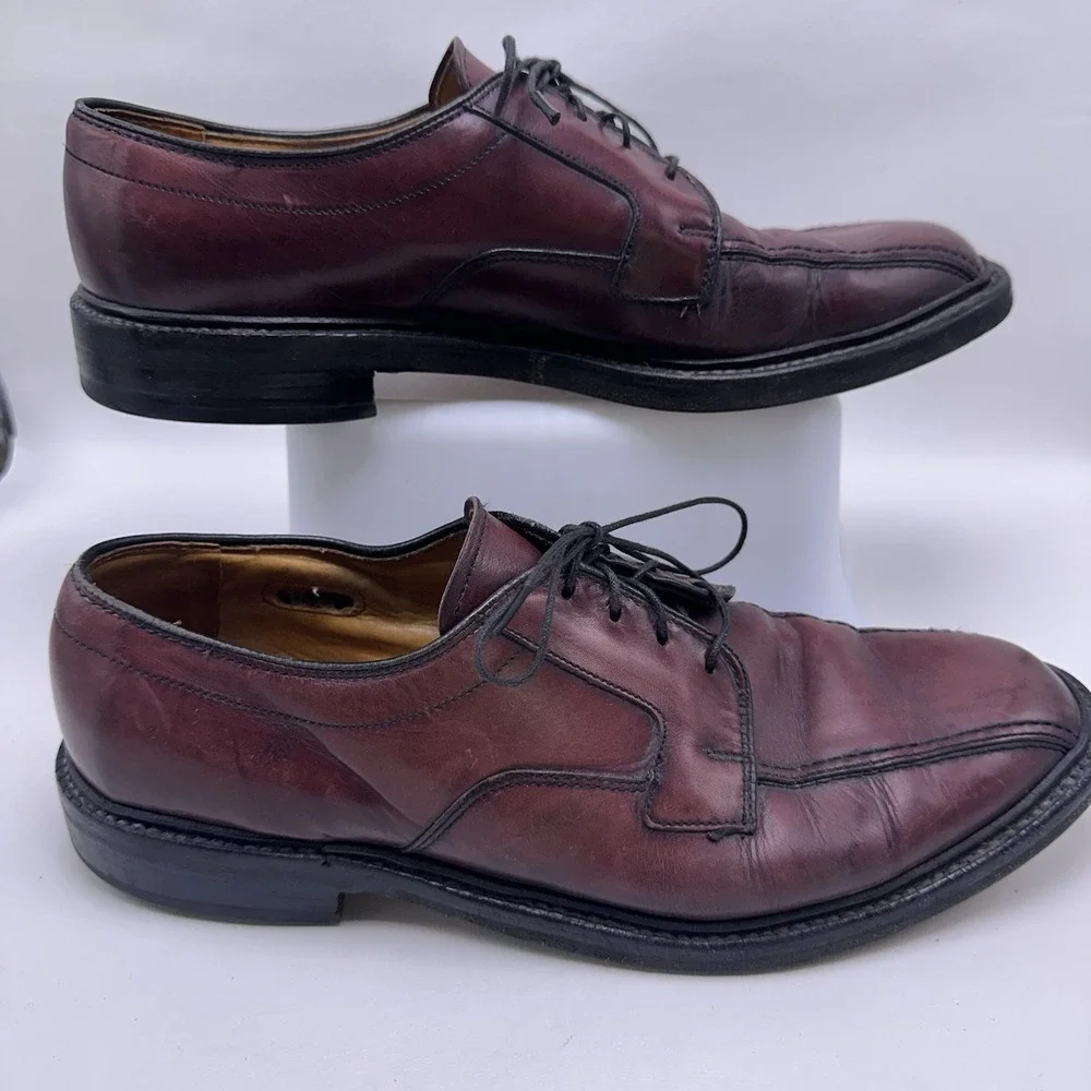 Allen Edmonds Hillcrest Mens‎ Size 10 D Burgundy Brown Leather Dress Shoes